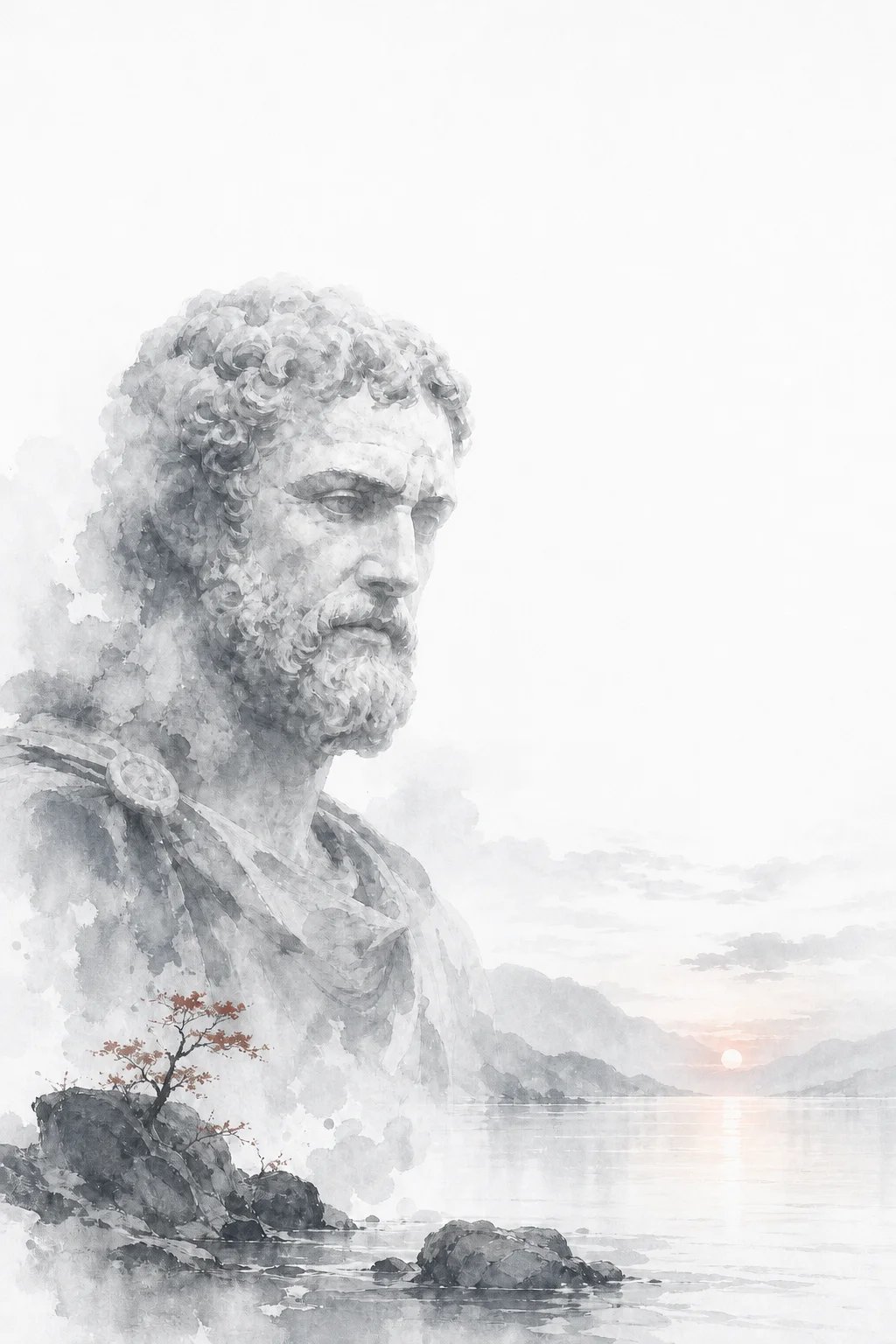 Cover of Meditations — a classical illustration in muted ink tones