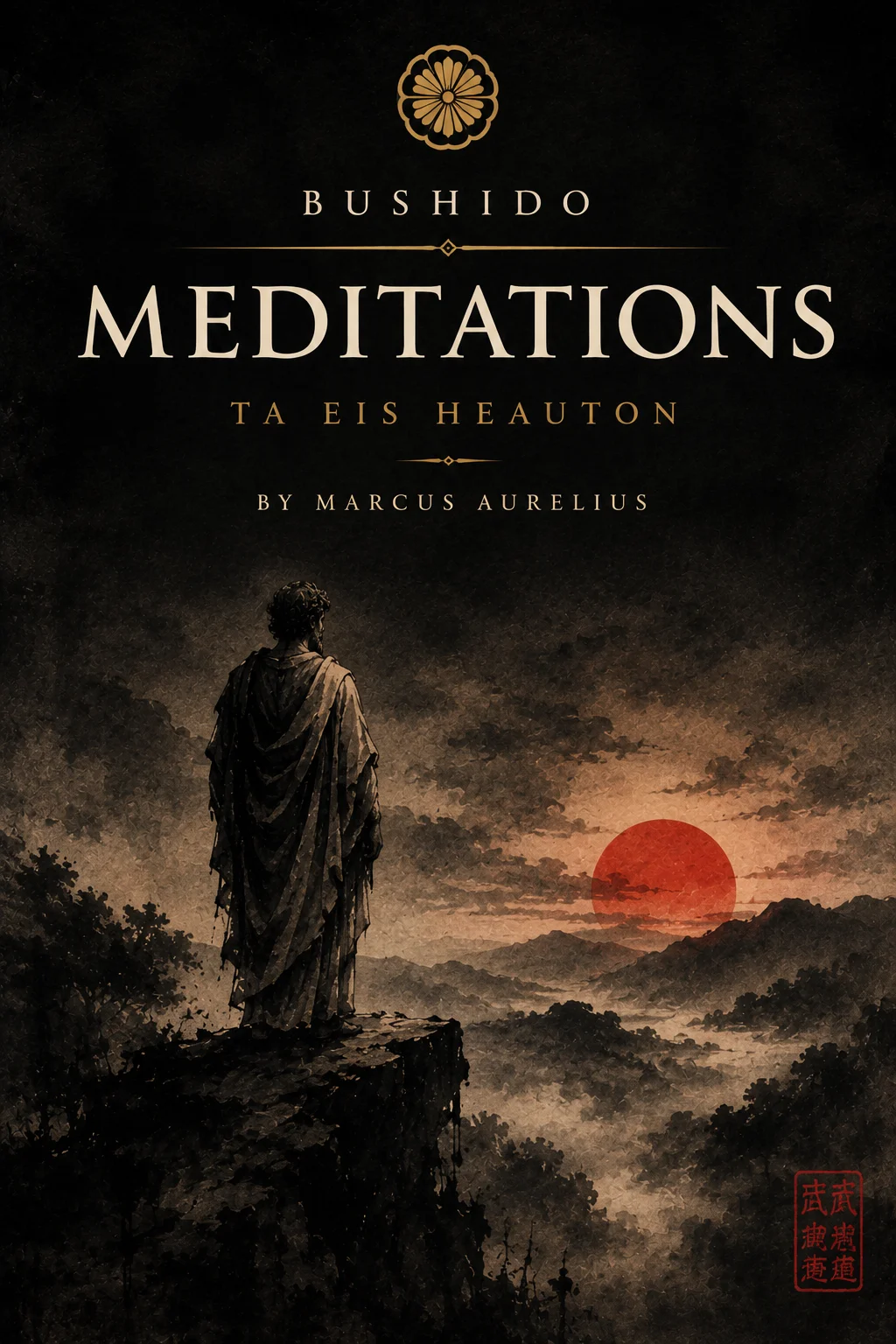 Cover of Meditations — a classical illustration in muted ink tones